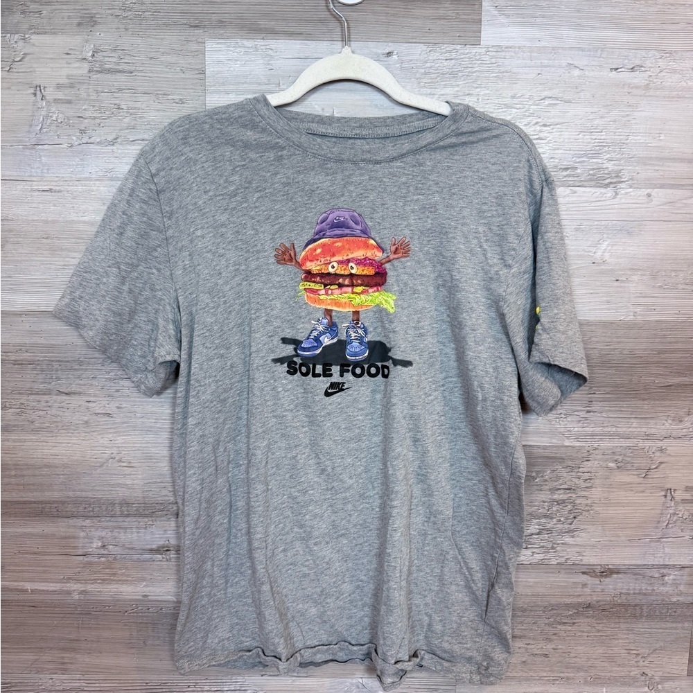 Nike "Sole Food" Hamburger Graphic Tee - Grey - Men's Large